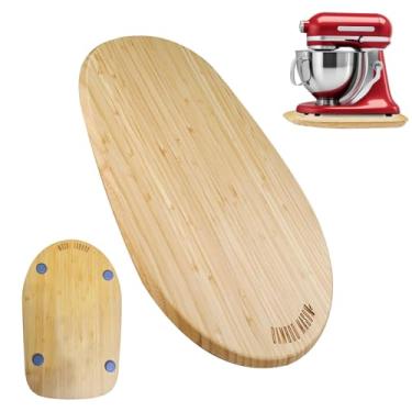 Imagem de ANOTION Bandeja deslizante de bambu para utensílios de cozinha – Slider compatível com Kitchen Aid 3,5 a 4,5 Qt, acessórios e acessórios de bancada, controle deslizante ideal para batedeira de