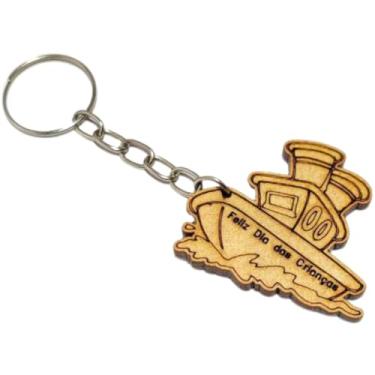 Imagem de Kit 30 Chaveirinho Lembrançinha Barquinho Dia Das Crianças em Mdf