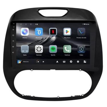 Imagem de Central Multimídia Captur 2017 2018 2019 2020 2021 2022 Adak G2 Tela de 9" QLED 2GB de RAM 64GB Android Auto e Carplay + Cãmera de ré