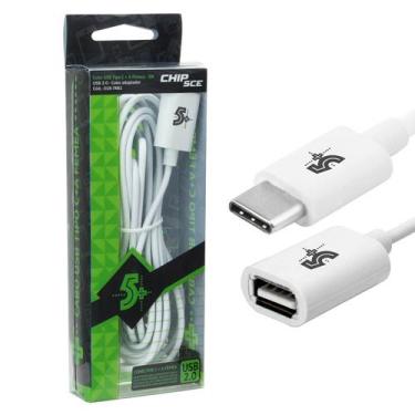 Imagem de Cabo Adaptador Premium Usb-C para Usb-A Fêmea Branco - 3m - 5+, 018-74