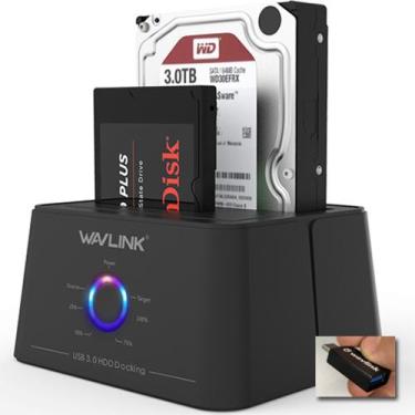 Imagem de Docking Station Duplo 2.5'' & 3.5'', Clona HDD & SSD, USB 3.0 e USB C,