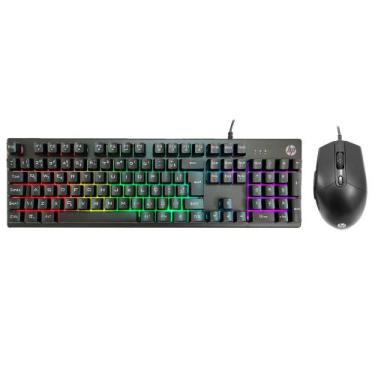 Imagem de Kit Teclado e Mouse Gamer HP KM300F USB RGB
