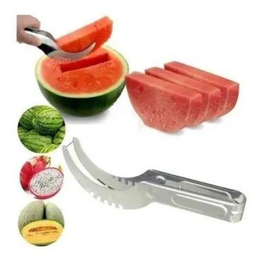 Imagem de Fatiador De Melancia E Pegador De Fatias Em Aço Inox Ke Home