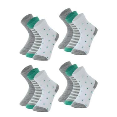 Imagem de Kit 12 Pares De Meias Mash Cano Médio Infantil Para Crianças Modelo Es