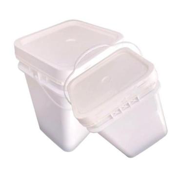 Imagem de Balde Retangular 20 Litros Com Tampa Removível Branco - Nastripack