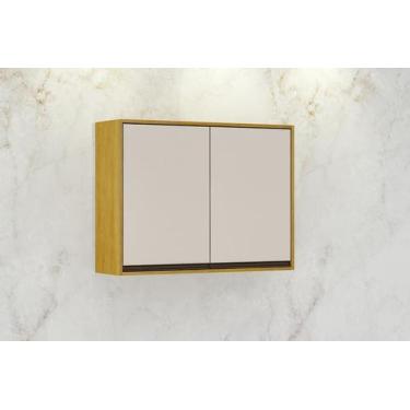 Imagem de Armário Aéreo 2 Portas - Eduarda-Cinamomo/Off White - CHF Móveis