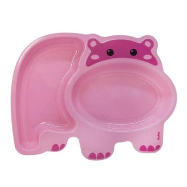 Imagem de Prato Com Divisórias Para Bebês Figuras Divertidas Buba , Hipopótamo