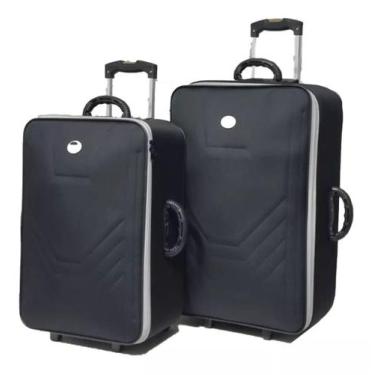Imagem de Kit conjunto 2 malas viagem village anac - média e pequena, Preto