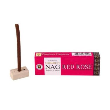 Imagem de Incenso Dhoop Tibetano Golden Nag, Rosas Vermelhas