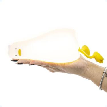 Imagem de Luminária Patinho Silicone Recarregável Noturna Quarto Fofo - Hxt