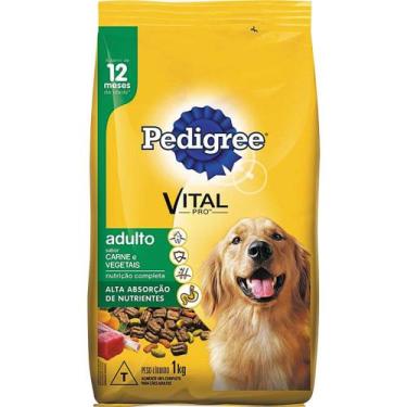 Imagem de Ração Pedigree Adulto Porte Médio e Grande 1kg Carne e Vegetais - Pedi