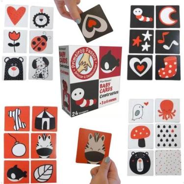 Imagem de Cartões De Estímulos De Alto Contraste Montessori Interativo Baby Card