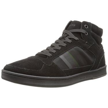 Imagem de BOSS Green by Hugo Boss Tênis masculino Ray Mid Top Tex Fashion, Preto, 13