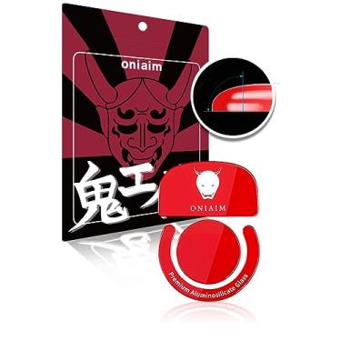 Imagem de OniAim patins de mouse para jogos de vidro ultrafino para pés de mouse Logitech G Pro X Superlight - Deslizamento excepcionalmente suave com bordas arredondadas (vermelho vidro)