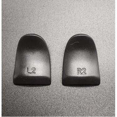 Imagem de 1 par de botões extensores de gatilho L2 R2 para controle Playstation 4 PS4 PS4 Slim Pro preto