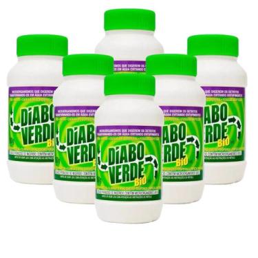 Imagem de 6 Limpa Fossas Caixa de Gordura Biologico 150G Diabo Verde