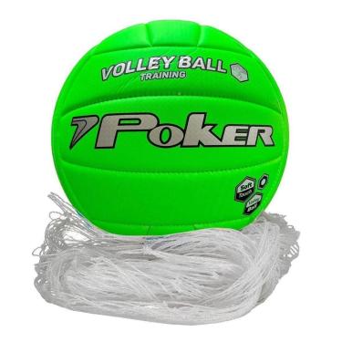 Imagem de Kit Rede Com Bola Voley Poker-Unissex