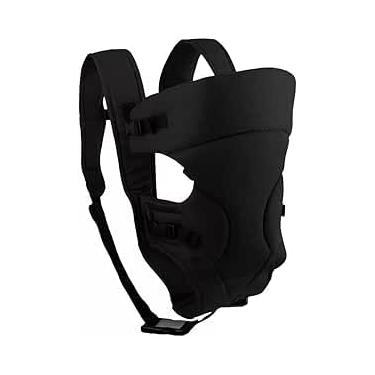 Imagem de Bolsa Canguru Ergonômica Baby com Alças e Almofadas para Bebê - Conforto e Segurança para Você e Seu Bebê (PRETA)