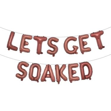 Imagem de Lets Get Soaked Birthday Decoration Pool Beach Lets Get Soaked Balloons Splish Splash Birthday Balloons Pool Birthday Party Decoration Balloons (LETS GET SOAKED Chocolate)