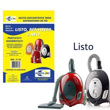 Imagem de Kit 3 Sacos Aspirador de Pó Electrolux - Listo (2178) - Porto-Pel