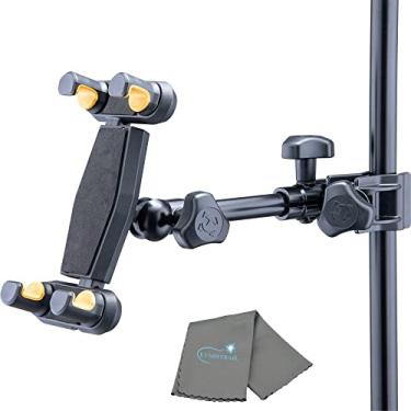 Imagem de Lumintrail Hercules DG307B Adaptive Series 2-in-1 Smartphone and Tablet Holder, Holds Sizes 6.1” to 13”, Attaches to Desk, Round and Square Tubes, with a Cleaning Cloth