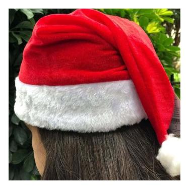 Imagem de Gorro Papai Noel Veludo Linha Luxo Fantasia Festa De Natal - RENOVEDEC