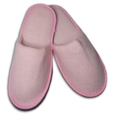 Imagem de 1 Par Chinelo Pantufa Slim Plush Aveludado Feminino Rosa Claro 39/40 -