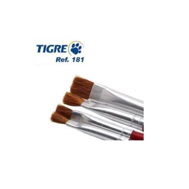 Imagem de Kit 5 Pincel Tigre 181 Orelha de Boi 0/2/4/6/8