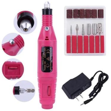 Imagem de Lixadeira Unha Lixa Elétrica Profissional Bloco Motor Bivolt - Nails