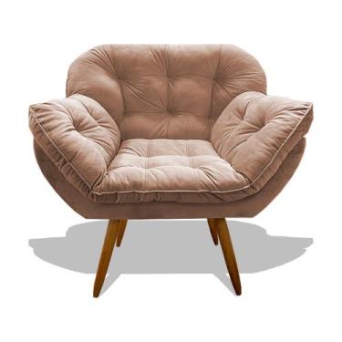 Imagem de Poltrona Miami Cadeira Robusta Pés Palitos Fibra Silicone Sala De Esta