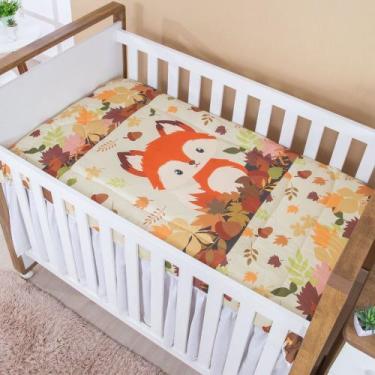 Imagem de Edredom de Berço Estampado Raposinha Laranja - Miguel Baby