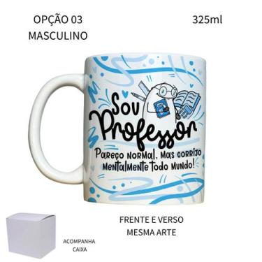 Imagem de Caneca 325ml Flork Profissões Dia Dos Professores - LARANJA E MIMOS