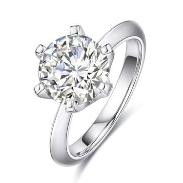 Imagem de Anel  de noivado Prata 925,moissanite,Anel Solitário 9mm - Anu Club, 1