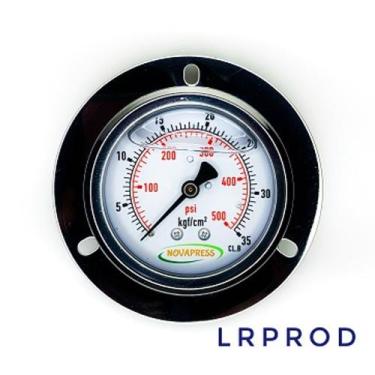 Imagem de Manômetro horizontal -diam.63mm (2. 1/2 ) com escala de 0-35 KGF/CM2 x