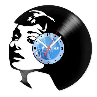 Imagem de Relógio De Parede Disco Vinil Celebridades - Audrey Hepburn - VCE-009 