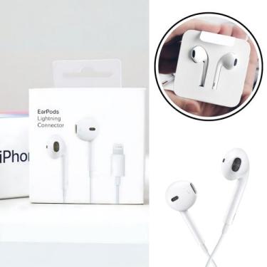 Imagem de Fone De Ouvido Compativel iPhone 14 13 12 11 X Estéreo Com Fio Microfo