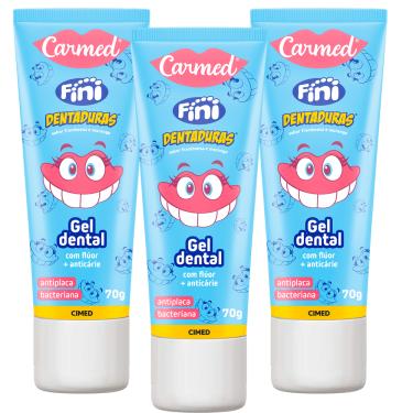 Imagem de Kit 3 und Gel Dental Carmed Fini Dentadura 70g