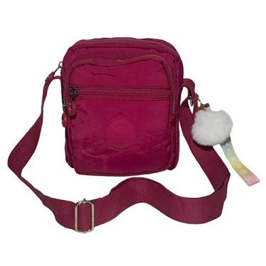 Imagem de Bolsa Feminina Tiracolo Transversal C/ Chaveiro Pompom - Chalex, Pink
