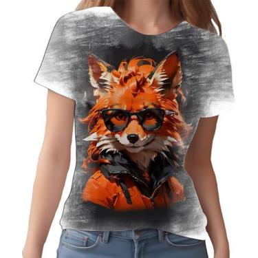 Imagem de Camiseta Camisa Tshirt Animais Óculos Raposa Moderna 5 - Enjoy Shop, M