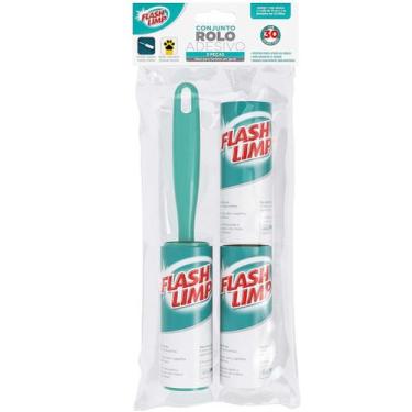 Imagem de Tira Pelo Roupa Rolo Adesivo Limpa Roupas Flash Limp - FlashLimp