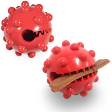 Imagem de Kit 2 bolinhas para cachorro caes brinquedo pet bola petisqueira morde