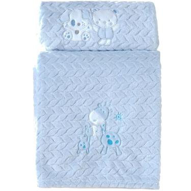 Imagem de Cobertor Bebê Fluffy 110x90 com Aplique Bordado