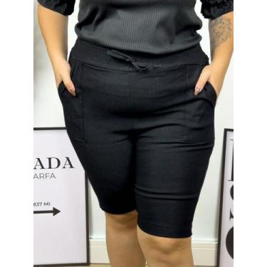 Imagem de Bermuda Feminina Shorts Plus Size Tamanho Grande Veste G1 ao G4 Ciclis