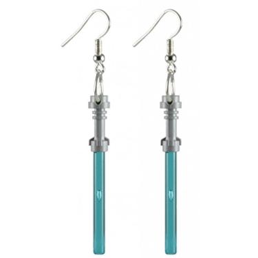 Imagem de Brincos de sabre de luz Star Wars Joias divertidas, Prata