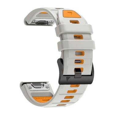 Imagem de BEFIA Pulseira de relógio de 26 mm para Garmin Fenix 8 51 mm 5x 6x pro 7x pro safira solar, quickfit 26 pulseiras de relógio para Garmin enduro tactix delta borracha laranja areia