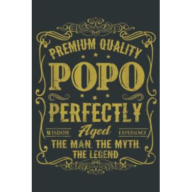 Imagem de Family 365 Vintage Popo Fathers Day Grandpa Gift For Men: Heart Journal Notebook 6x9 inch 100pages
