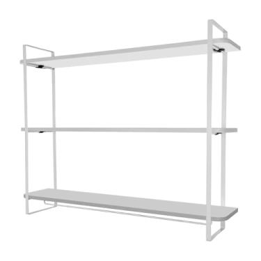 Imagem de Prateleira expositor de troféus com suporte para medalhas Elite - Branco/branco