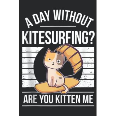 Imagem de Kitten Kitesurfing Cat Kitesurfer Saying: Lined Journal Notebook To Do Schedule, Medium 6x9 Inches, 100 Pages, Printed Cover