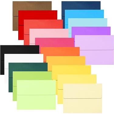 Imagem de 200 envelopes de convite A2 autoselados A2 cartões comemorativos para casamento, convites de festa, cartões comemorativos, anúncios, fotos (11 x 14 cm, 20 cores)