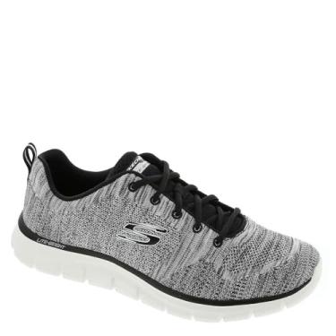 Imagem de Skechers Tênis feminino de corrida, Branco/preto, 8 Wide